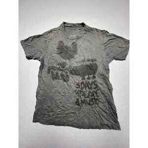 Woodstock T Shirt 100% Cotton Gray Large Mens